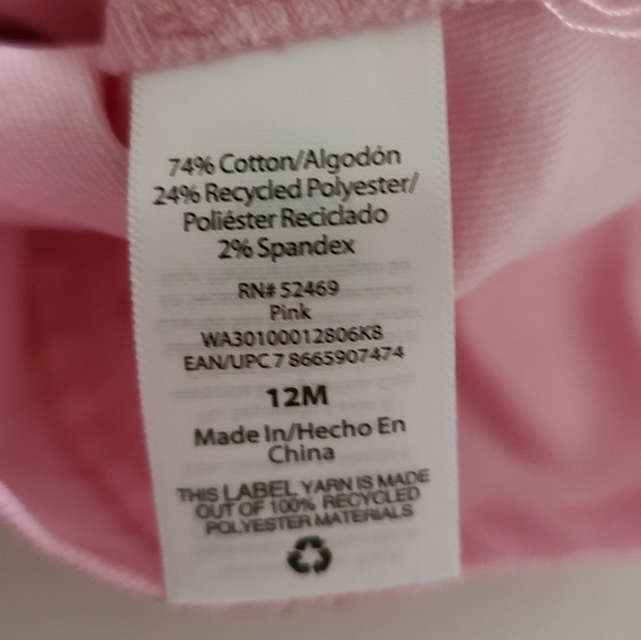 Girl's Pink Overall Skirt Size 12 months - Picture 6 of 7